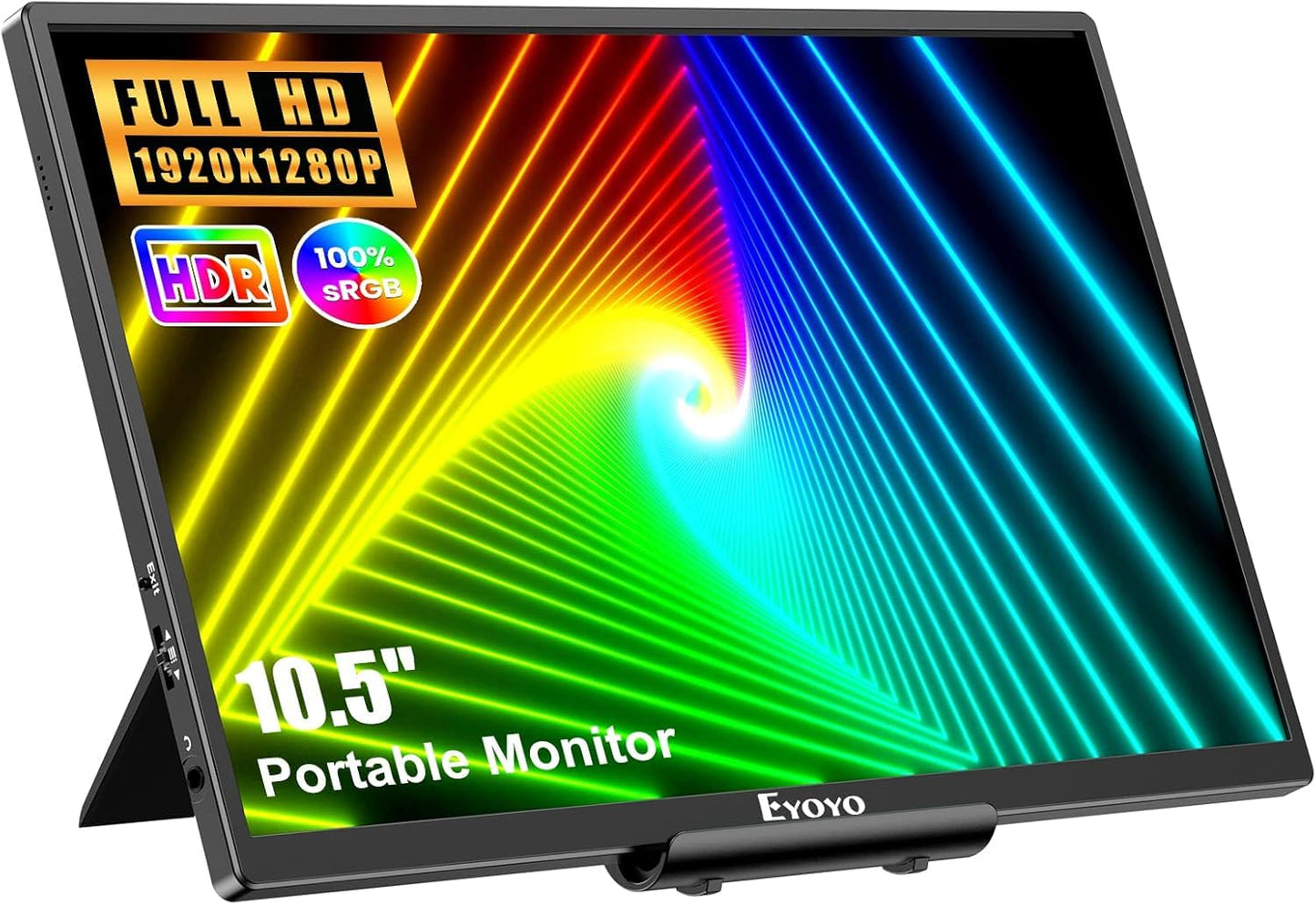 Portable Monitor for Laptop 10 Inch Small Monitor 1920x1280 USB C Computer Display Travel Monitor with HDMI External Monitor for PC Phone Xbox Switch PS4 178° IPS Screen Plug & Play